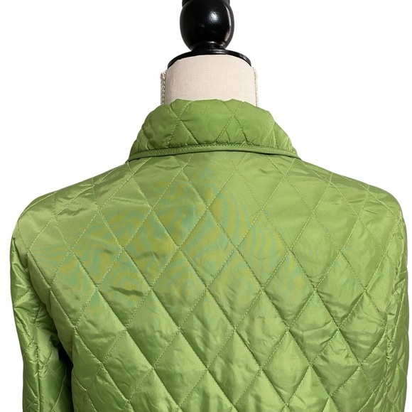 Coach Quilted Nylon Jacket Green Button Front Lightweight Size Small - Picture 10 of 15